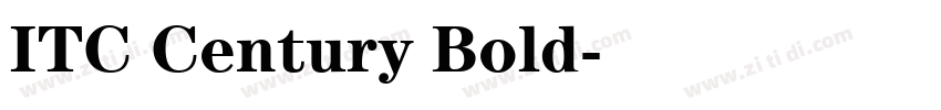 ITC Century Bold字体转换